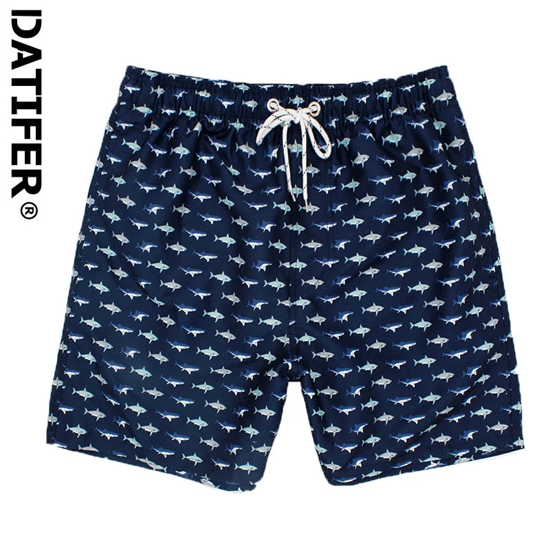 2026 Summer Swimming Shorts Men Printing Fashion Polyester Bañador Hombres Short Board Mesh Liner Gym Running Sport Swimsuit