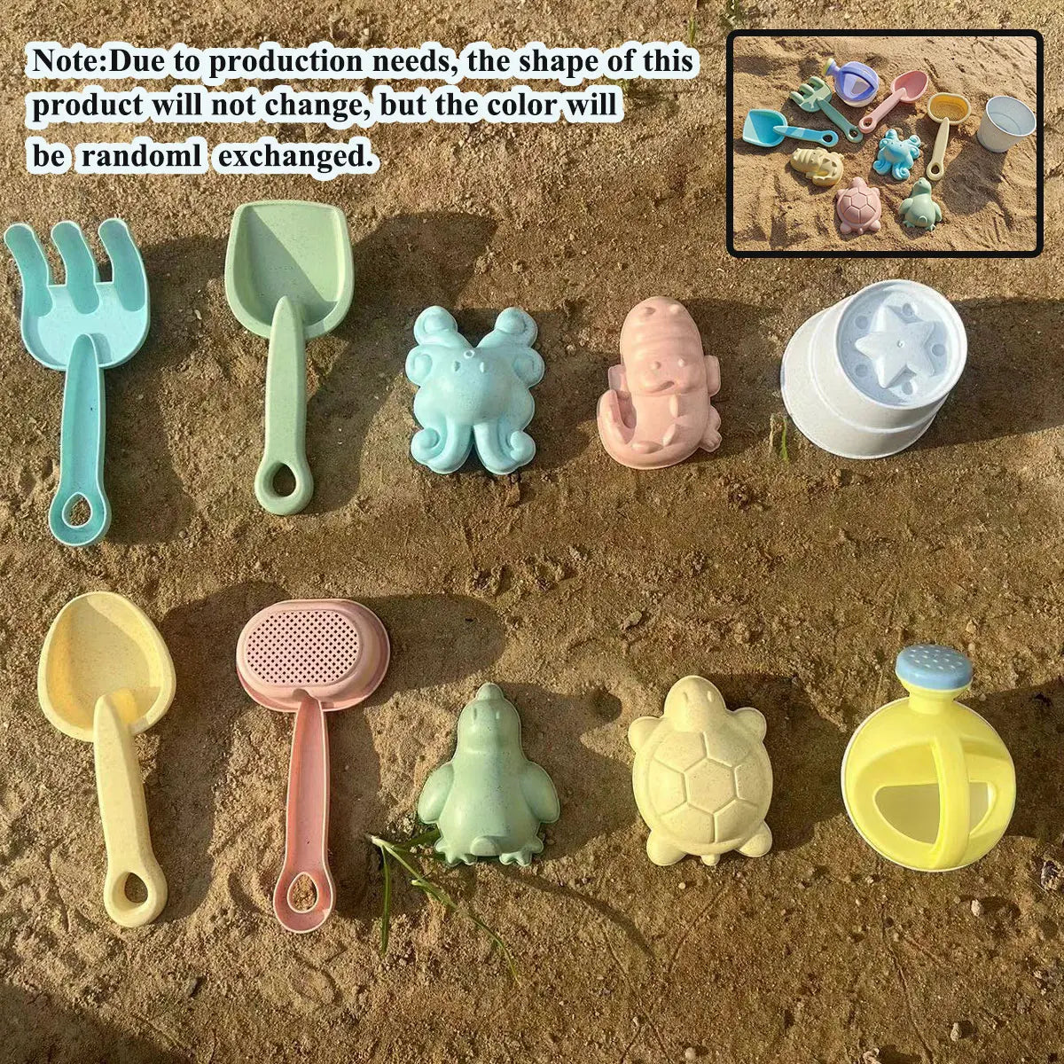 Set Giochi da Spiaggia per Bambini con Secchiello e Palette