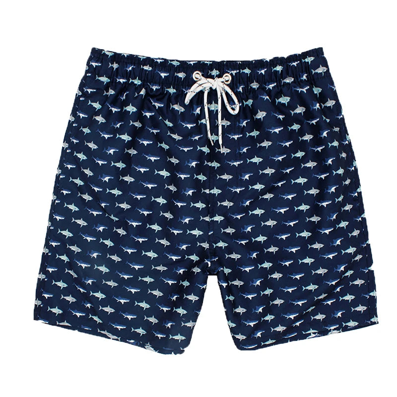 2026 Summer Swimming Shorts Men Printing Fashion Polyester Bañador Hombres Short Board Mesh Liner Gym Running Sport Swimsuit