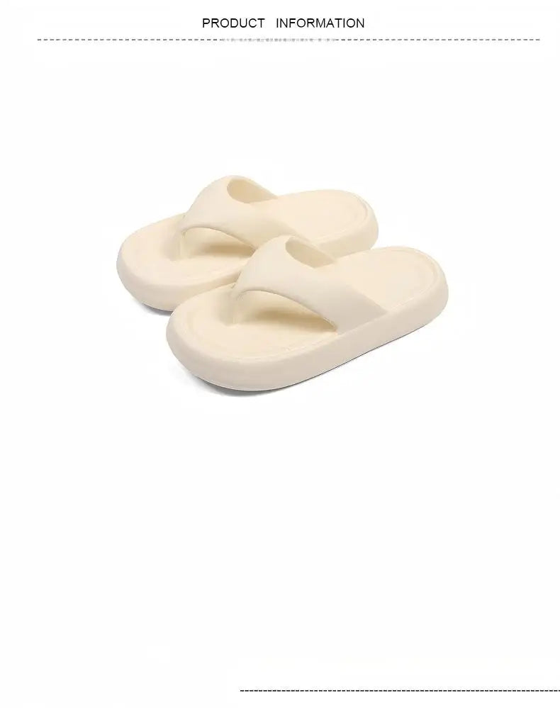 Women's Classy Flip-Flops with Poop Feeling, Female Internet Celebrity Eva Summer Outer Slippers for Couples, Thick-Soled Non-Slip Couples, Soft-Soled Flip-Flops for the Beach