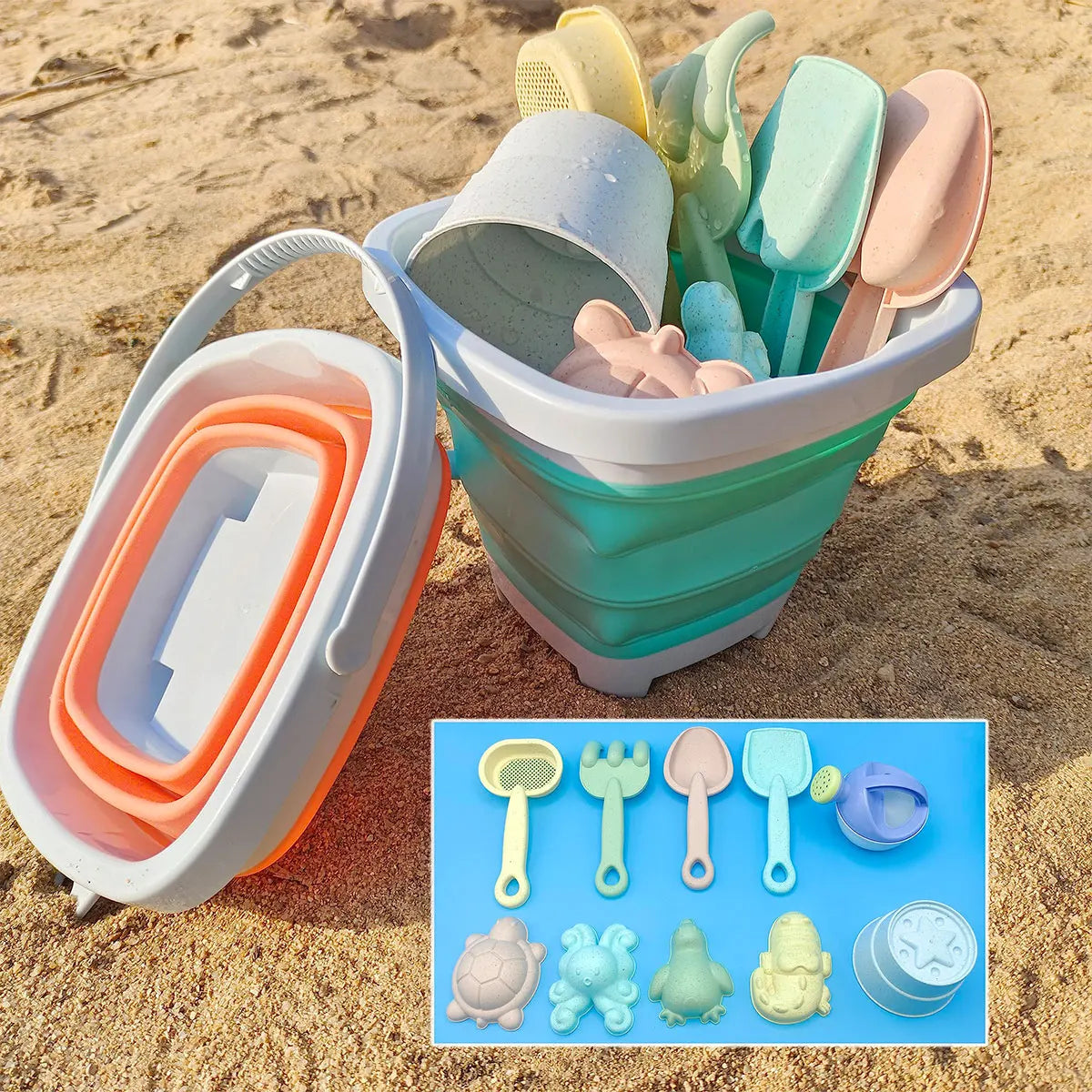 Set Giochi da Spiaggia per Bambini con Secchiello e Palette