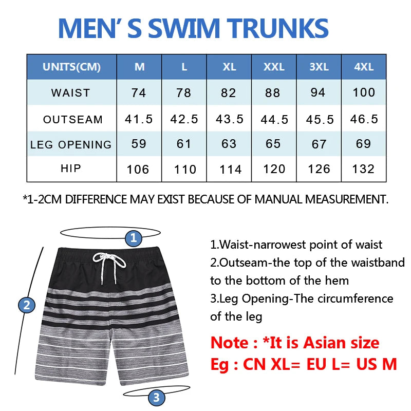 2026 Summer Swimming Shorts Men Printing Fashion Polyester Bañador Hombres Short Board Mesh Liner Gym Running Sport Swimsuit