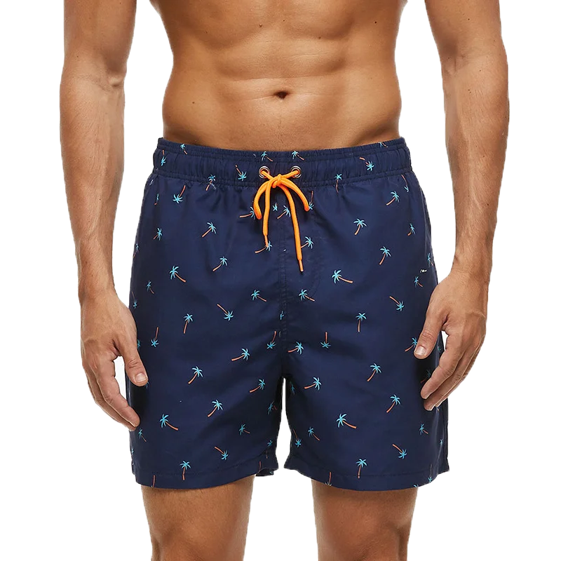 2026 Summer Swimming Shorts Men Printing Fashion Polyester Bañador Hombres Short Board Mesh Liner Gym Running Sport Swimsuit